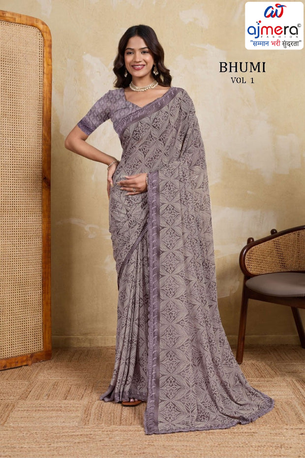 Stylish Printed Saree with Blouse Piece for Traditional Celebrations | RMF-BHUMI VOL-1