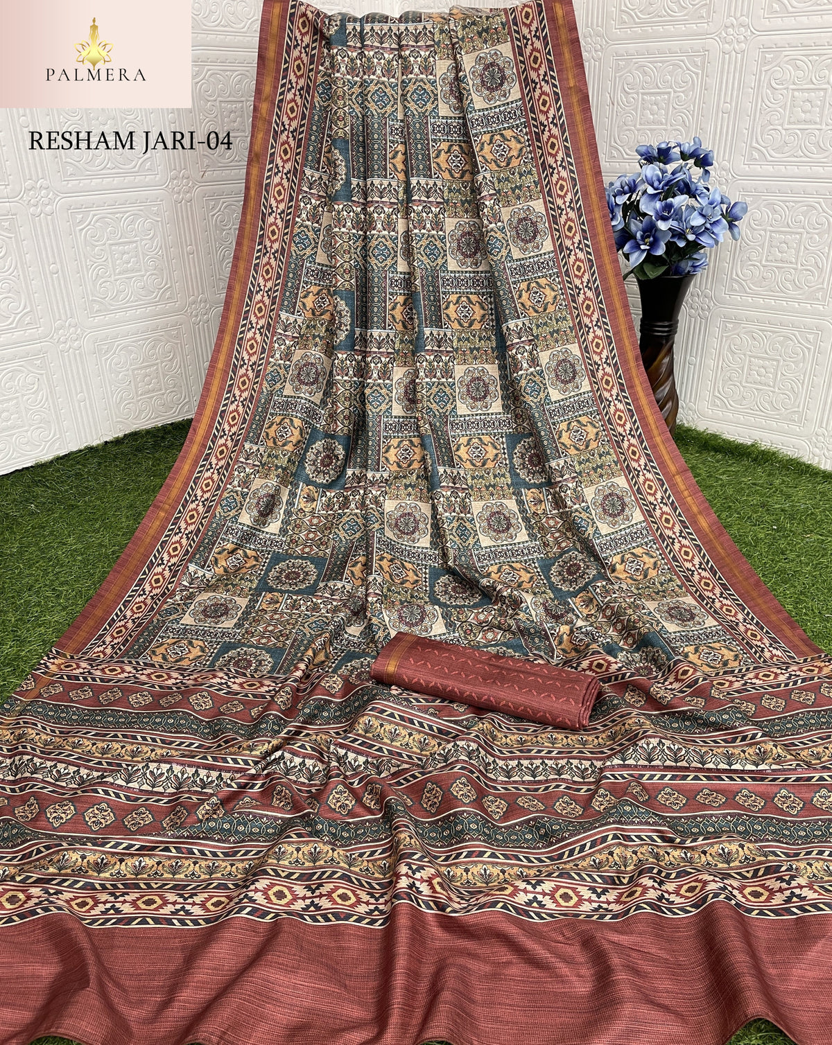 Palmera Saree Wholesaler and Palmera Saree Supplier | ALL-RESHAM JARI VOL-1