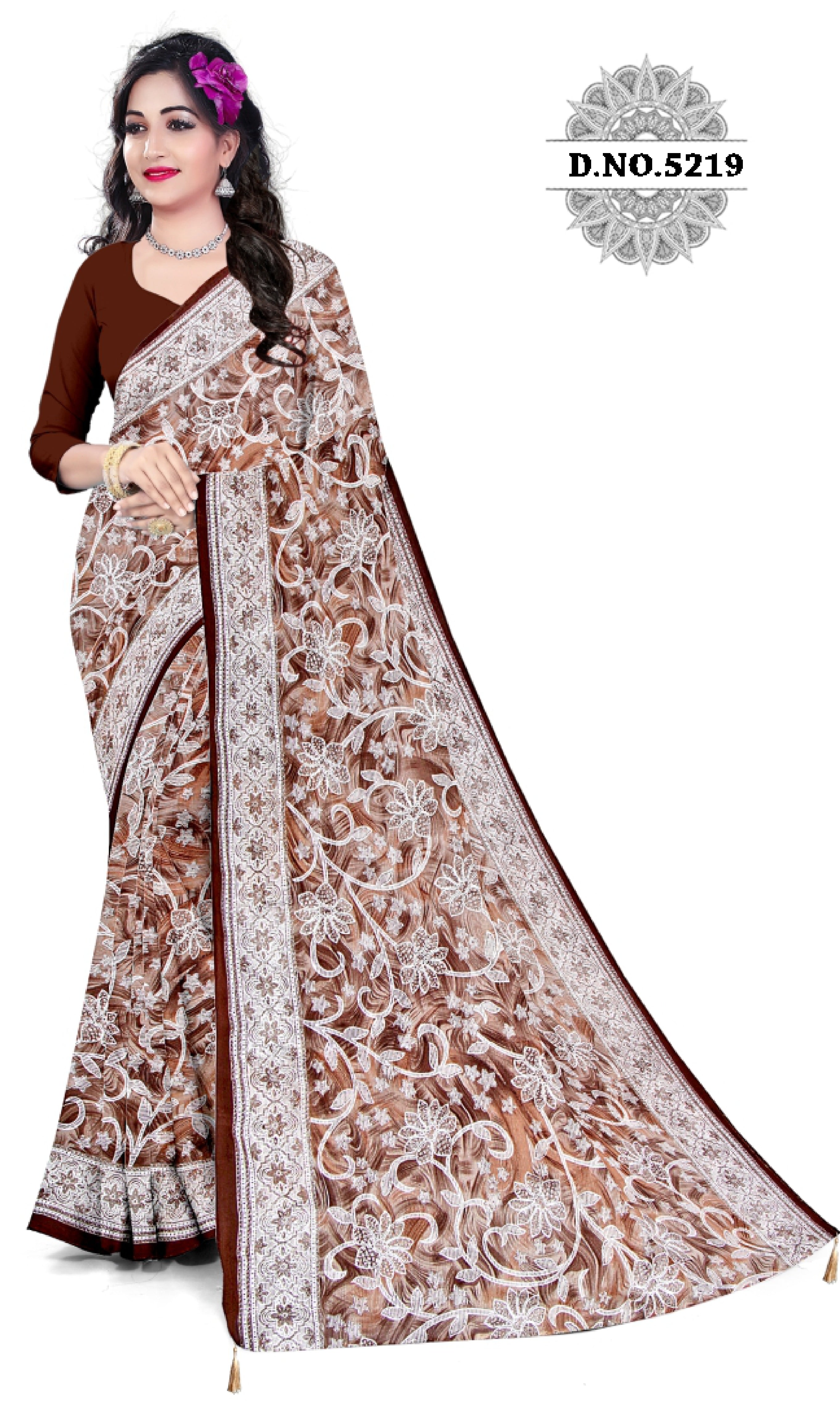 Trendy Printed Saree with Blouse Piece for Women’s Ethnic Wardrobe  | CAS-PURNIMA