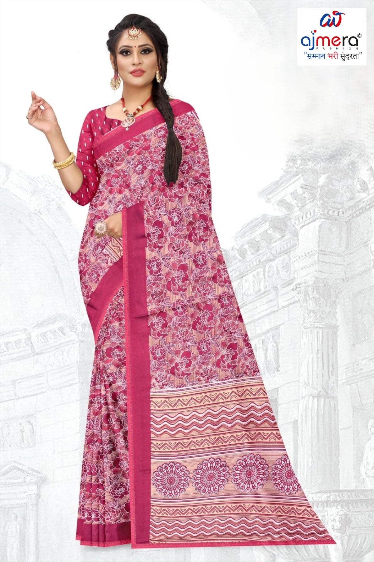 Designer Printed Saree without Blouse for Special Occasions | GLC-DIL LAGGI