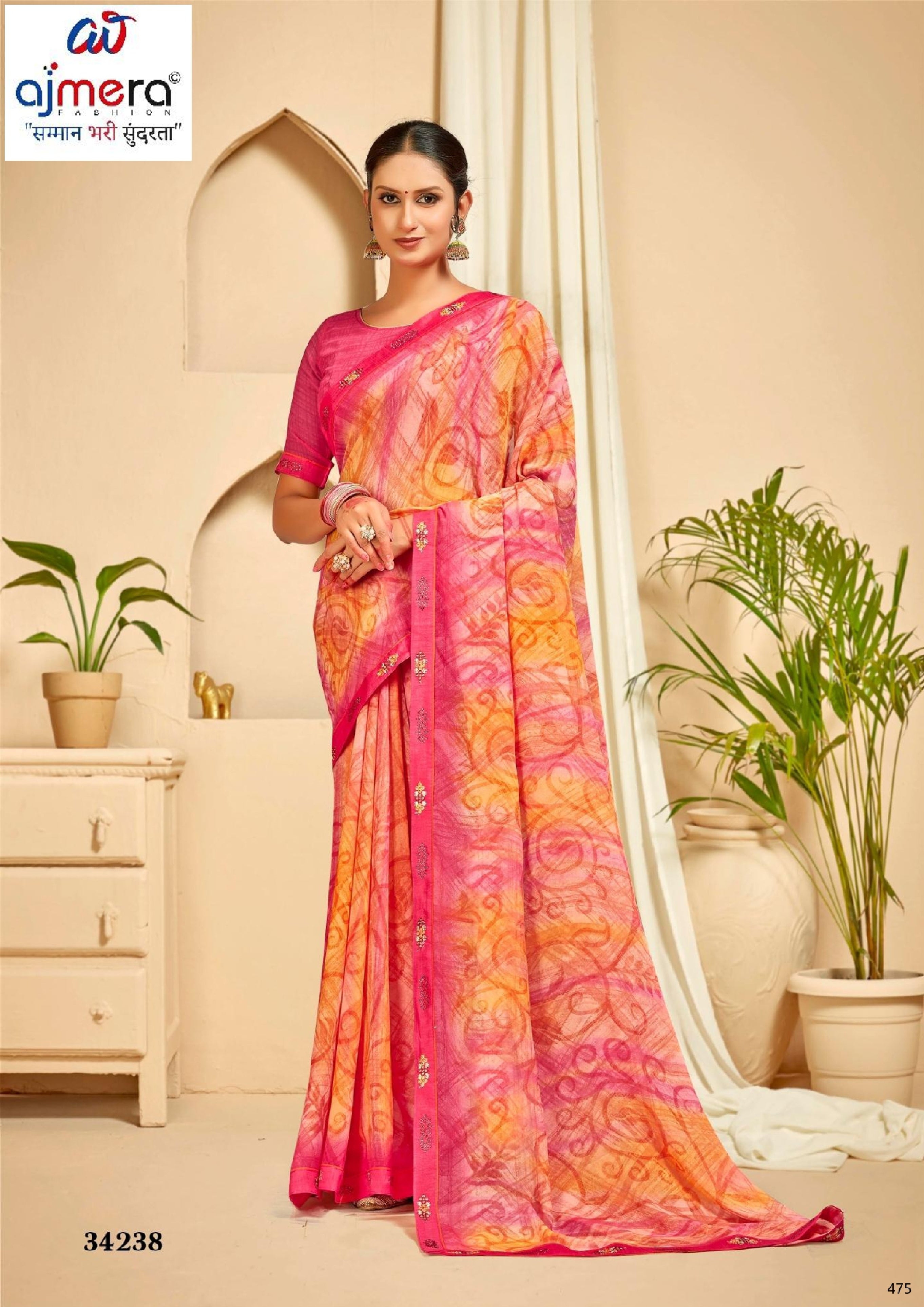 Graceful Printed Saree with Blouse Piece for Modern Ethnic Fashion  | RDD-FEMINA VOL-4