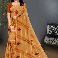Premium Printed Saree with Matching Blouse Piece for Ethnic Elegance  | GPT-BIJLI-1