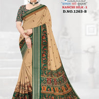Classic Printed Saree with Blouse Piece for Timeless Traditional Style | GLC-KANCHI SILK-1