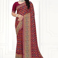 Sharmili Print Loose Saree with Blouse for Premium Ethnic and Traditional Wear | TTS-SAHELI
