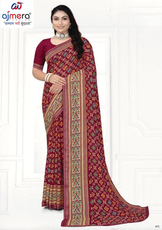 Sharmili Print Loose Saree with Blouse for Premium Ethnic and Traditional Wear | TTS-SAHELI