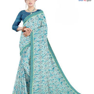 Zomato Print Loose Saree with Blouse for Premium Ethnic and Traditional Wear | CAS-INK POINT