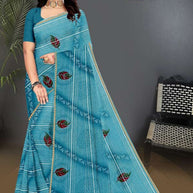 Premium Printed Saree with Matching Blouse Piece for Ethnic Elegance  | GPT-BIJLI-1