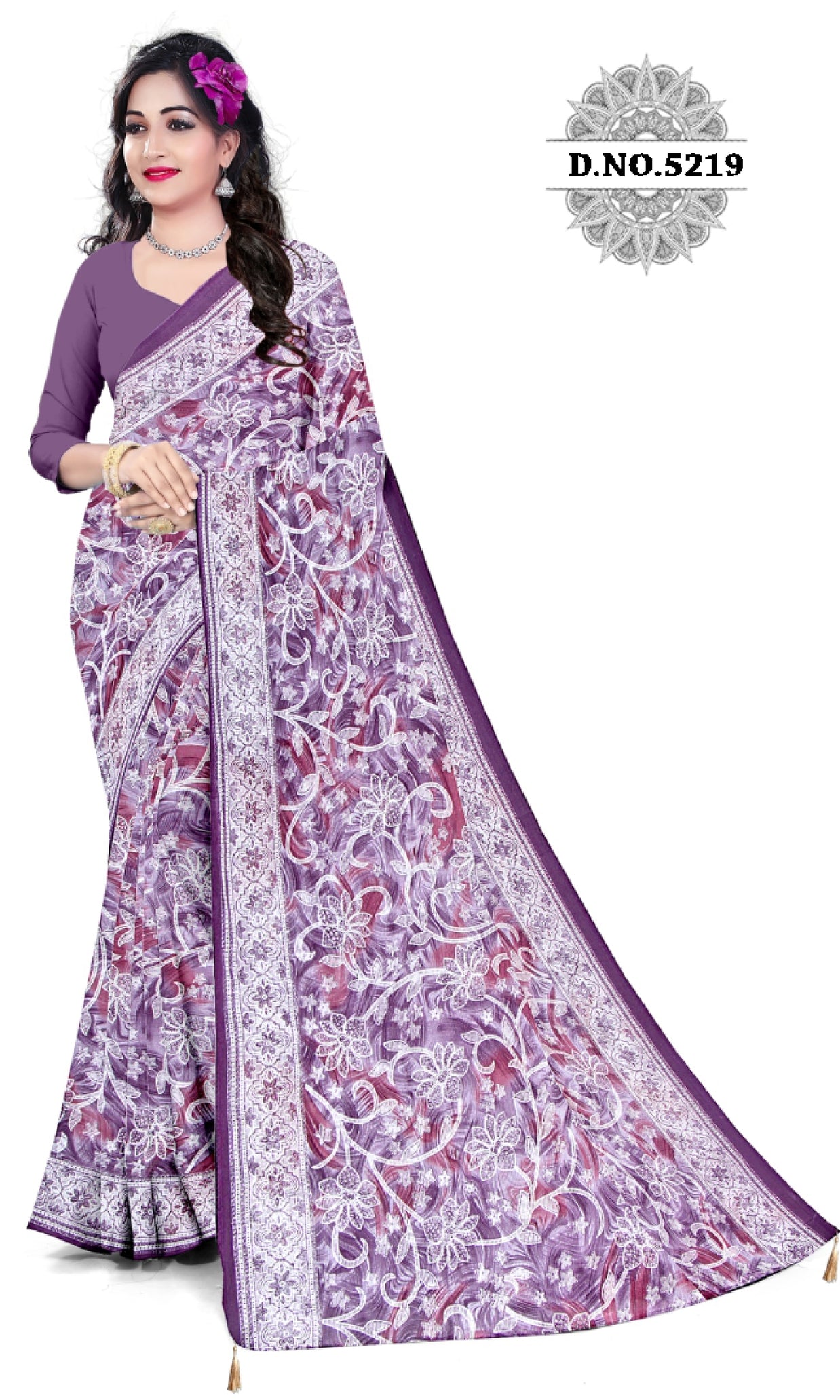 Trendy Printed Saree with Blouse Piece for Women’s Ethnic Wardrobe  | CAS-PURNIMA