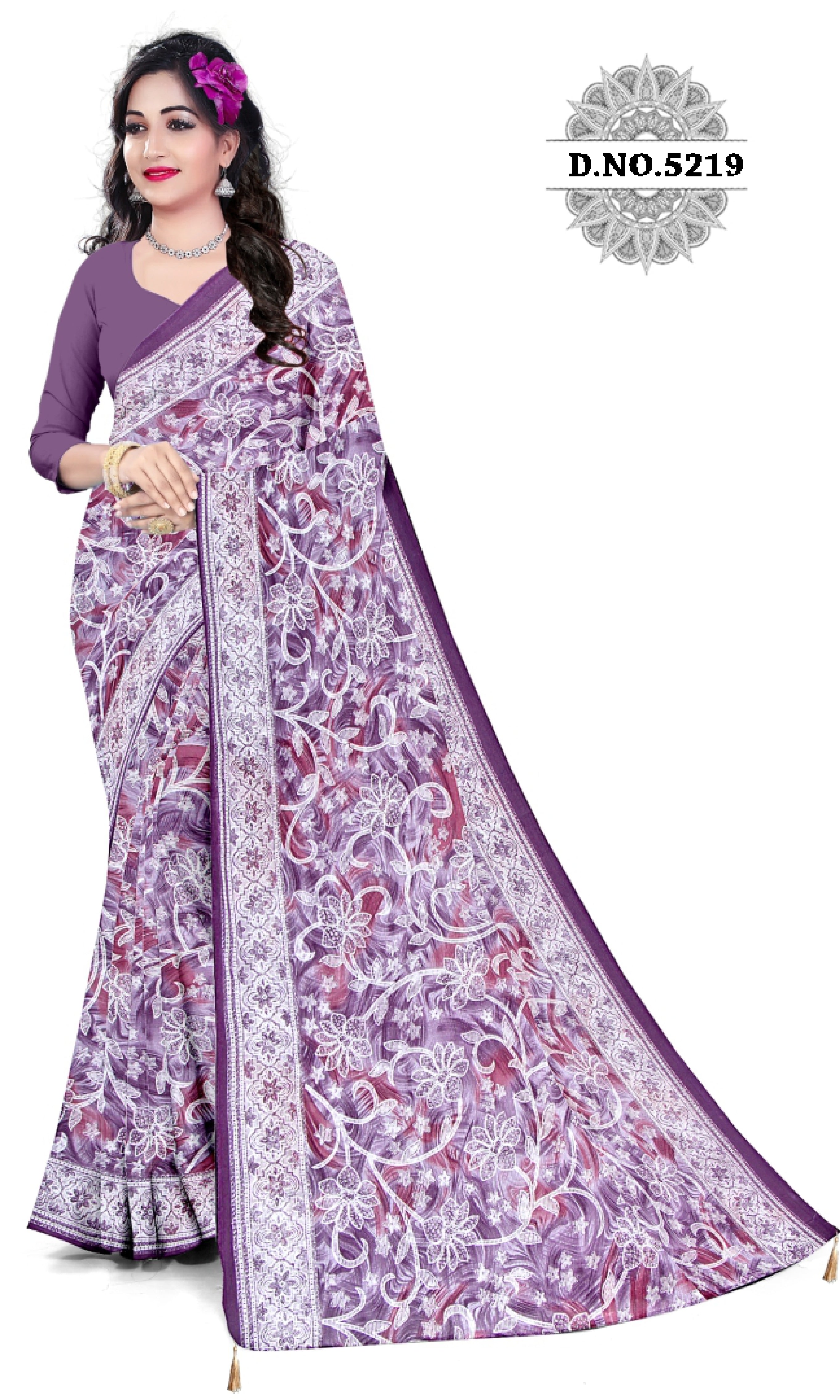 Trendy Printed Saree with Blouse Piece for Women’s Ethnic Wardrobe  | CAS-PURNIMA