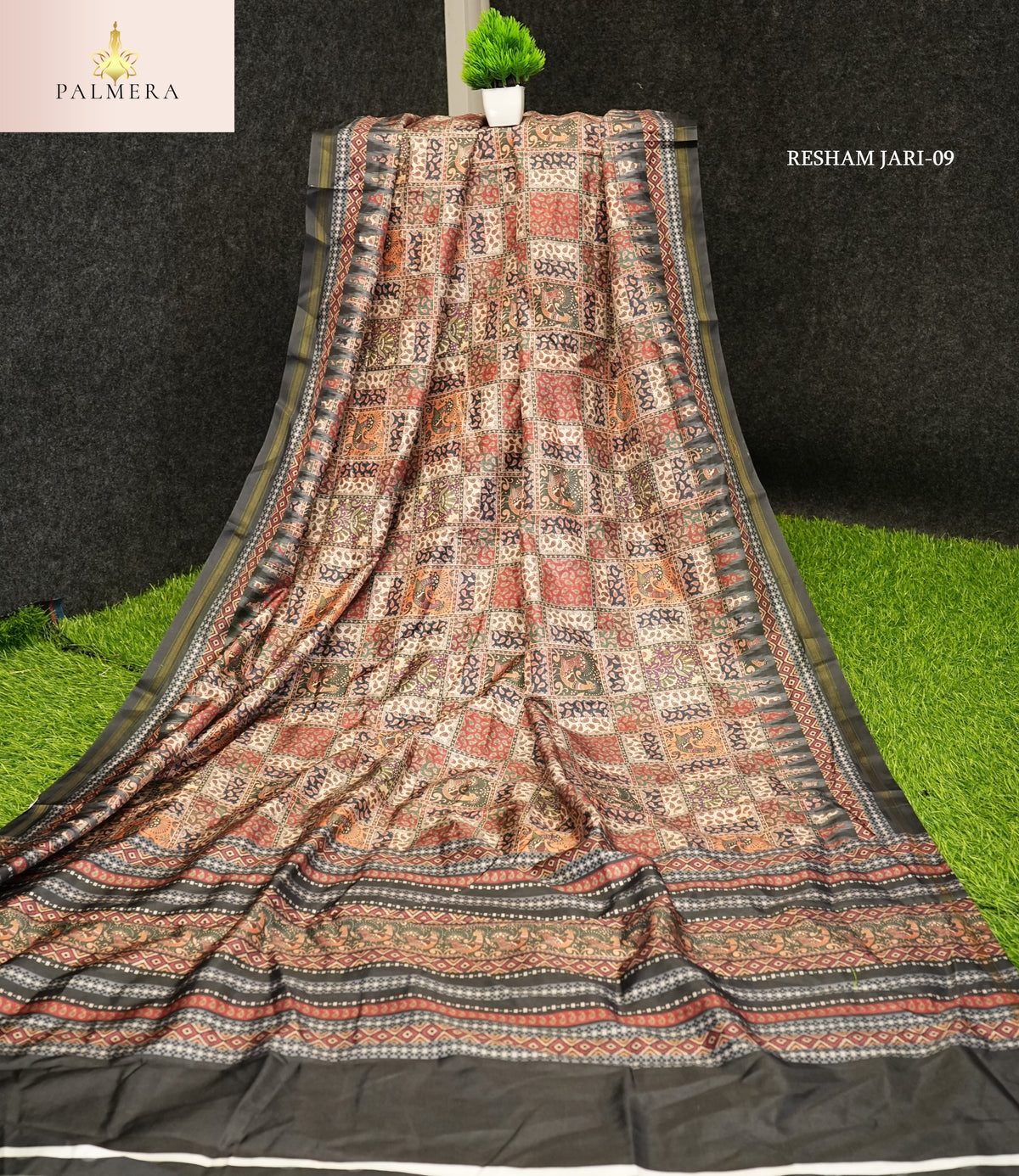 Palmera Saree Wholesaler and Palmera Saree Supplier | ALL-RESHAM JARI VOL-1