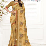 Chic Printed Saree with Blouse Piece for Sophisticated Ethnic Style  | TTS-EKNOOR