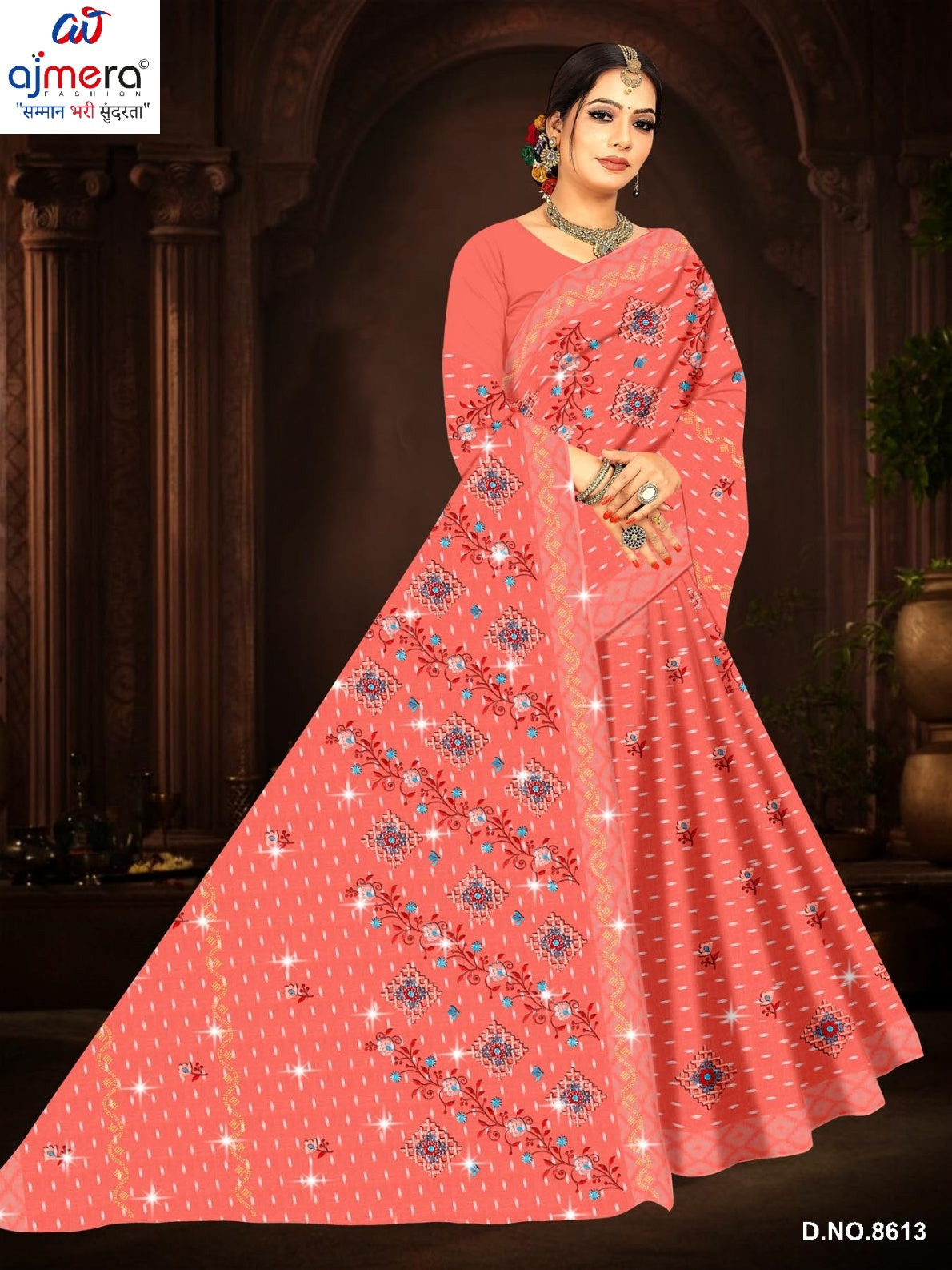 Suti Cotton Saree with Without Blouse for Premium Ethnic and Traditional Wear | PJA-MERI KIRAN