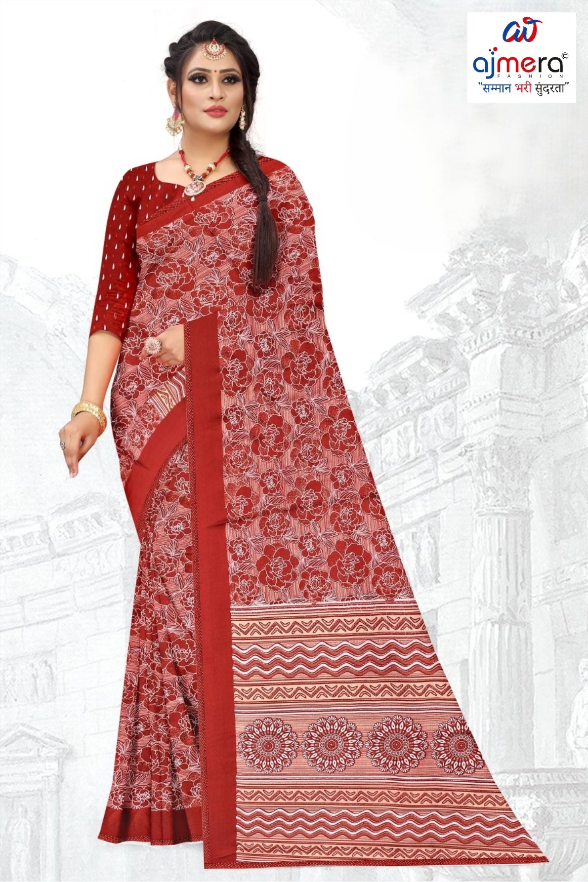 Designer Printed Saree without Blouse for Special Occasions | GLC-DIL LAGGI