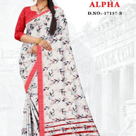 Stylish Printed Saree with Blouse Piece for Traditional Celebrations | GLC-ALPHA