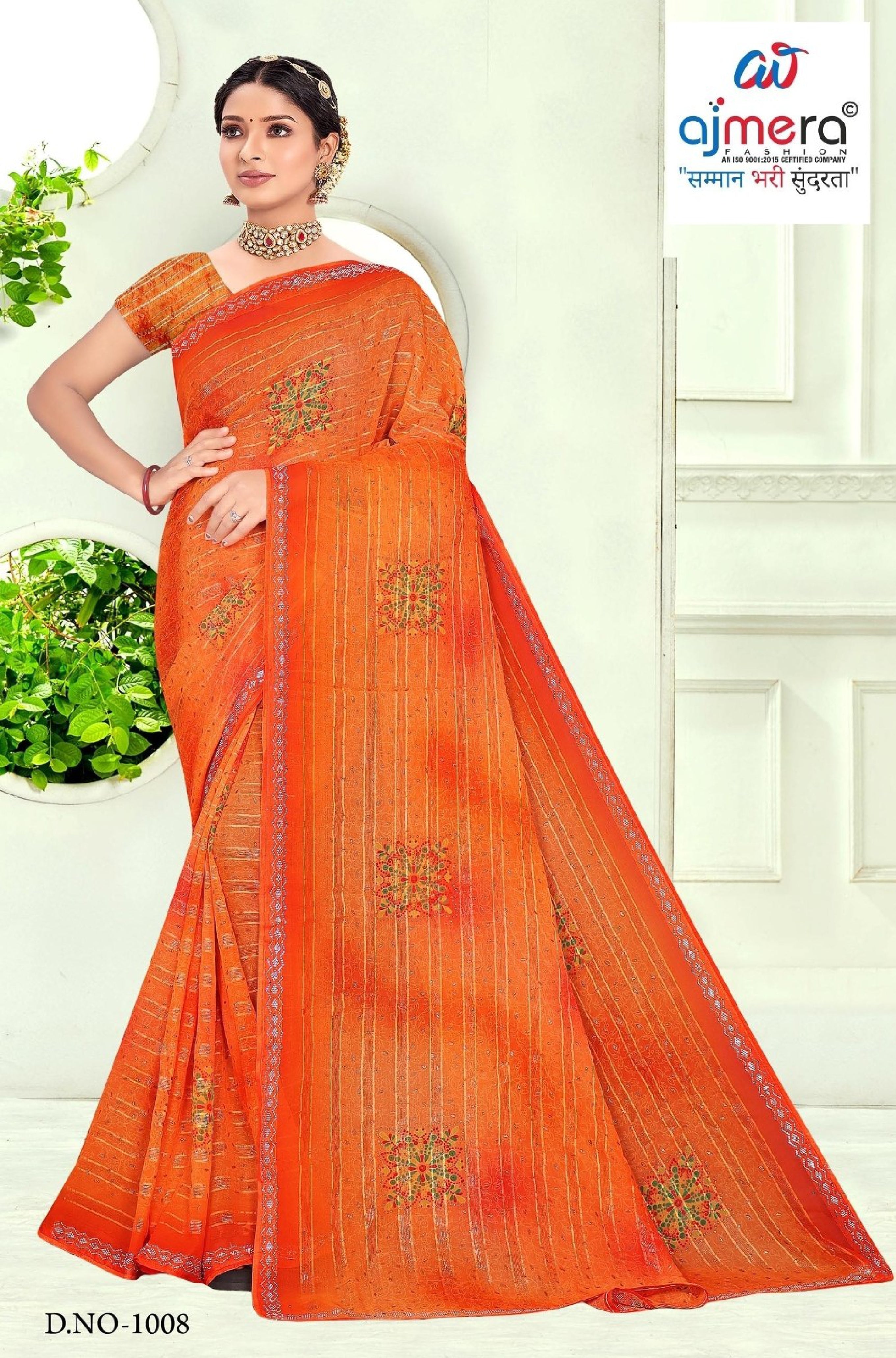 Designer Printed Saree with Blouse Piece for Special Occasions  | SNR-DEVIKA