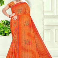 Designer Printed Saree with Blouse Piece for Special Occasions  | SNR-DEVIKA