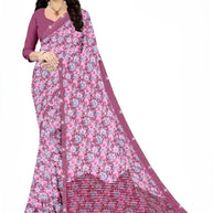 Beautiful Printed Saree with Blouse Piece for Cultural Celebrations | CAS-SILK GEORGEATE