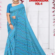 Chic Printed Saree with Blouse Piece for Sophisticated Ethnic Style | GPT-DHAMAKEDAR-4