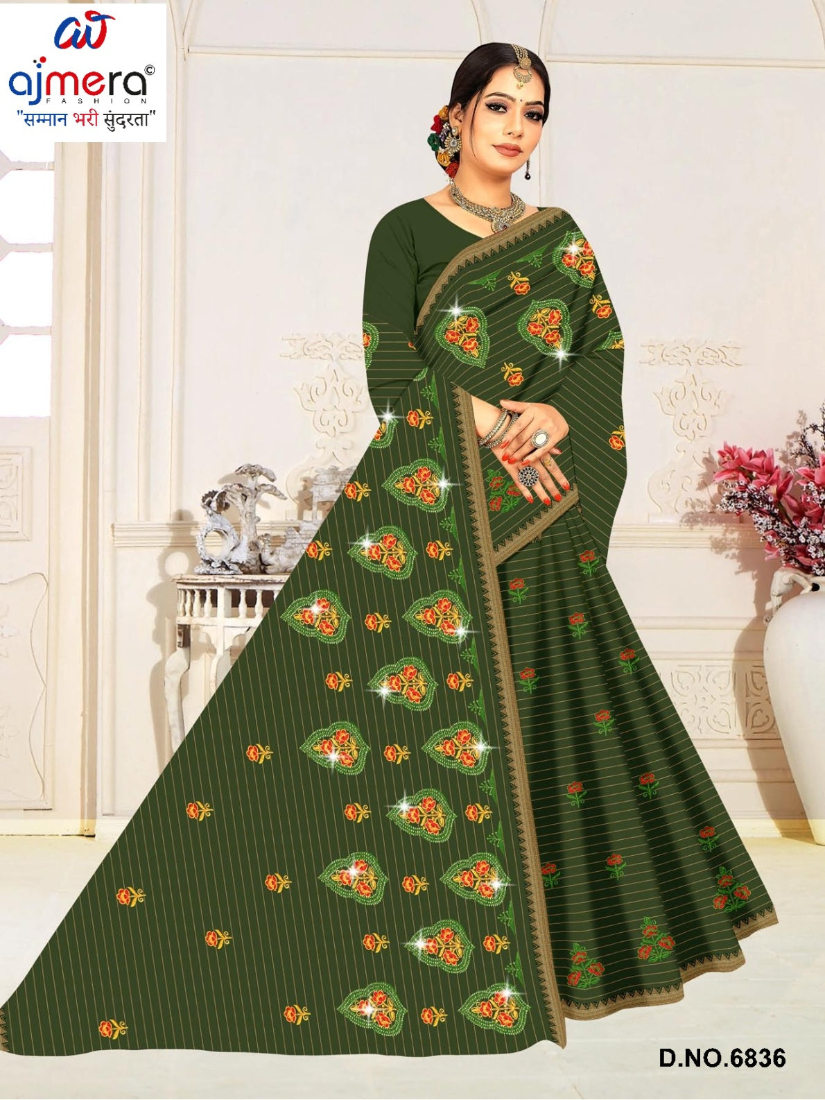 Daily Wear Cotton Saree with Without Blouse for Premium Ethnic and Traditional Wear | PJA-EK NAZAR
