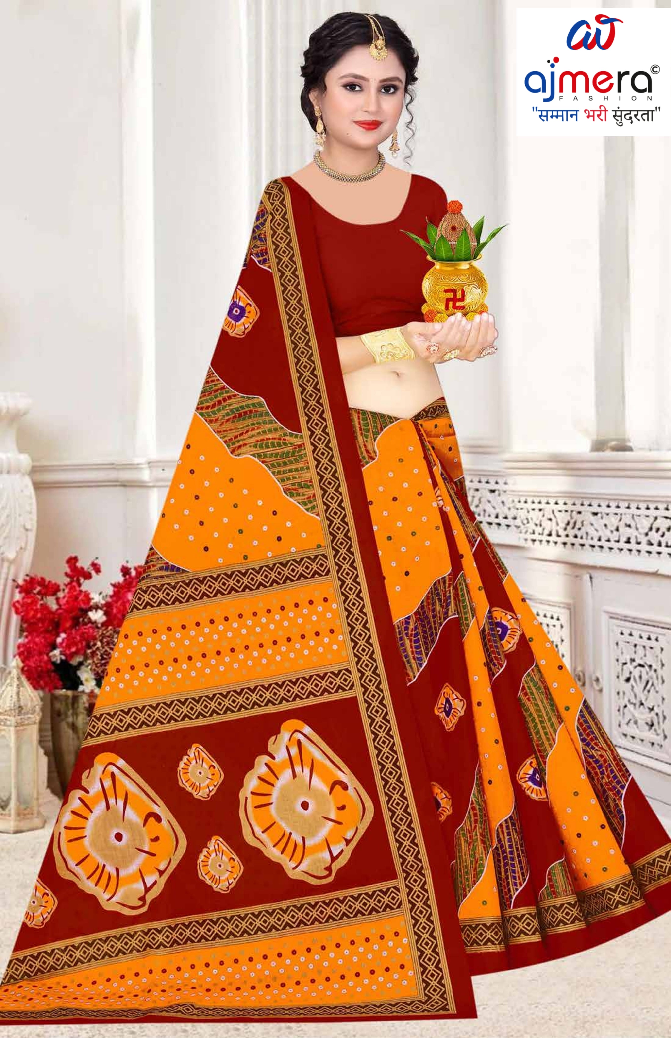 Fancy Cotton Saree with Without Blouse for Premium Ethnic and Traditional Wear | DS-5G