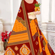 Fancy Cotton Saree with Without Blouse for Premium Ethnic and Traditional Wear | DS-5G
