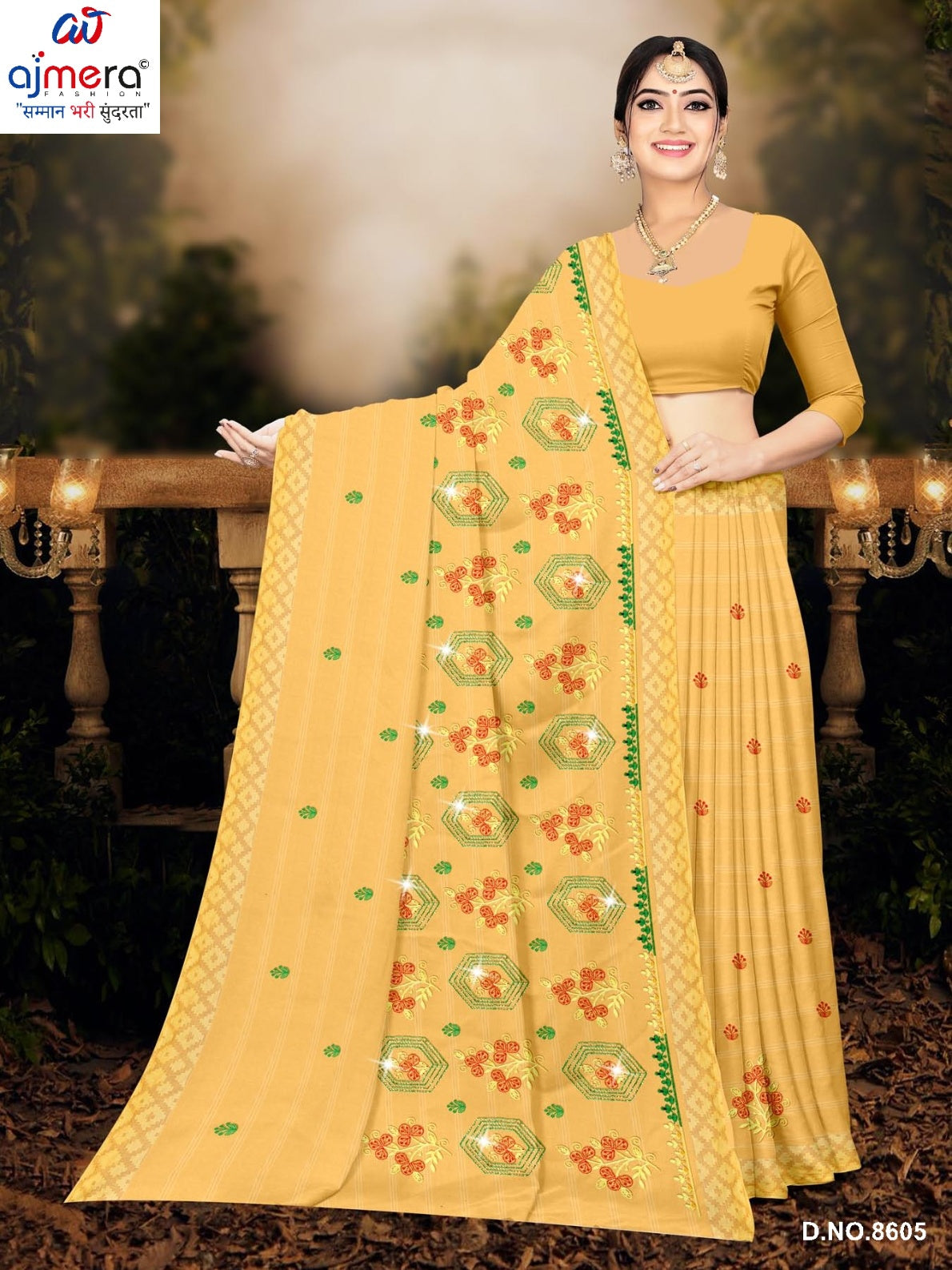 Fancy Cotton Saree with Without Blouse for Premium Ethnic and Traditional Wear | PJA-CHAM CHAM