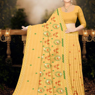 Fancy Cotton Saree with Without Blouse for Premium Ethnic and Traditional Wear | PJA-CHAM CHAM