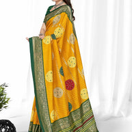Premium Printed Saree with Matching Blouse Piece for Ethnic Elegance  | VER-BANJARAN-43342