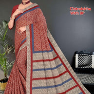 Premium Cotton Saree with Blouse Piece for Premium Ethnic and Traditional Wear | TLS-CHITRALEKHA WITH BP