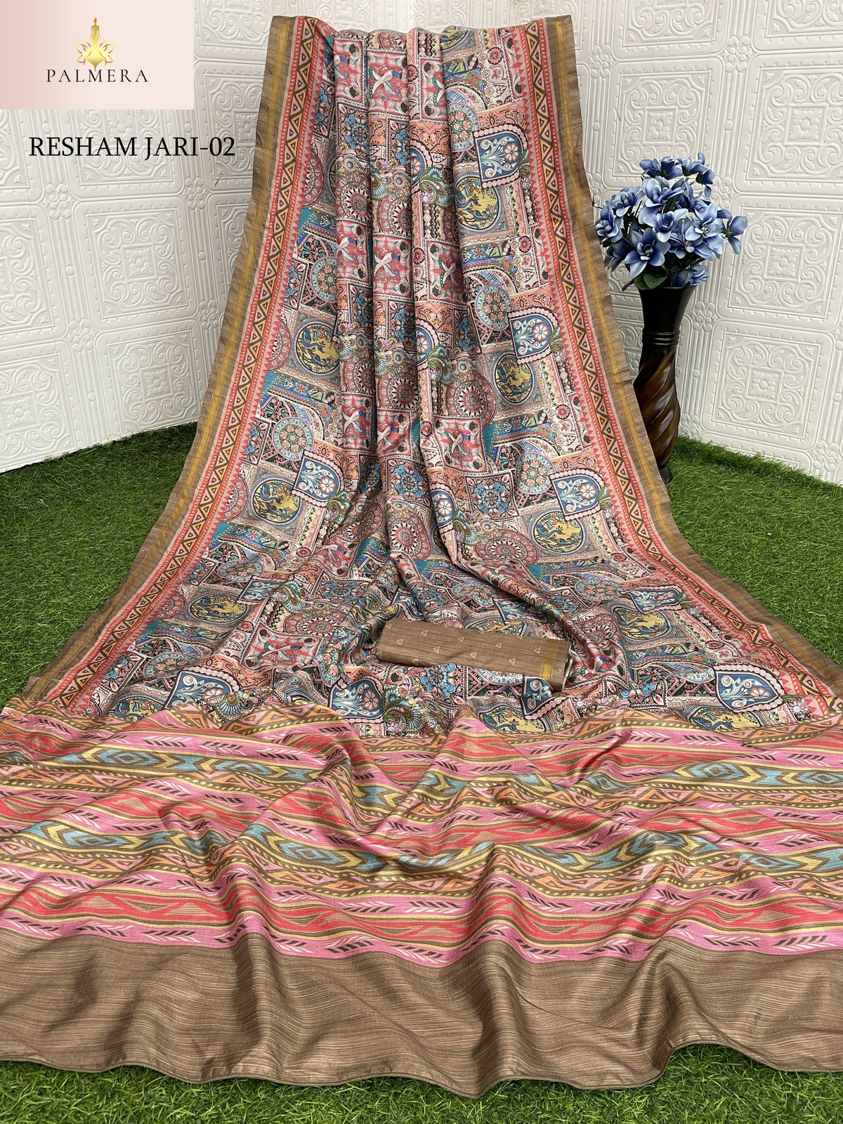 Palmera Saree Wholesaler and Palmera Saree Supplier | ALL-RESHAM JARI VOL-1