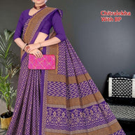 Premium Cotton Saree with Blouse Piece for Premium Ethnic and Traditional Wear | TLS-CHITRALEKHA WITH BP