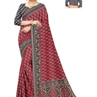 Daily Wear Cotton Saree with Blouse Piece for Premium Ethnic and Traditional Wear | ANT-MUSKAN PURE SILK