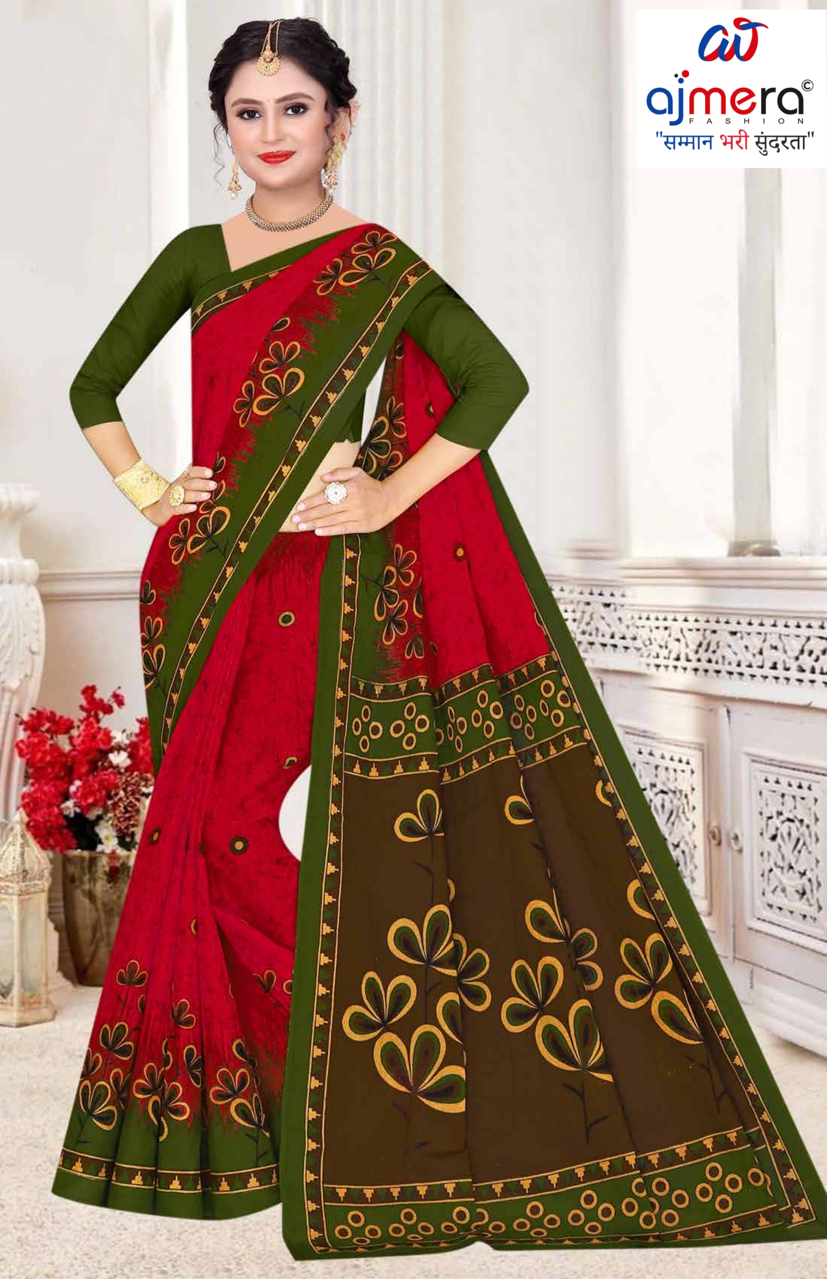 Fancy Cotton Saree with Without Blouse for Premium Ethnic and Traditional Wear | DS-5G