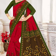 Fancy Cotton Saree with Without Blouse for Premium Ethnic and Traditional Wear | DS-5G