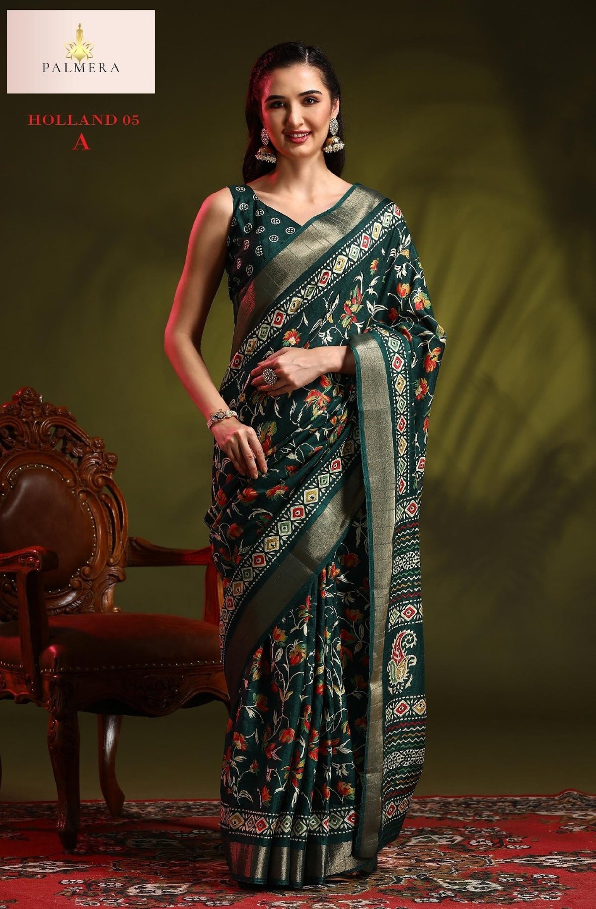 Holland Silk Handloom Silk Saree with Blouse for Premium Ethnic and Traditional Wear | ALL-HOLLAND SILK-05