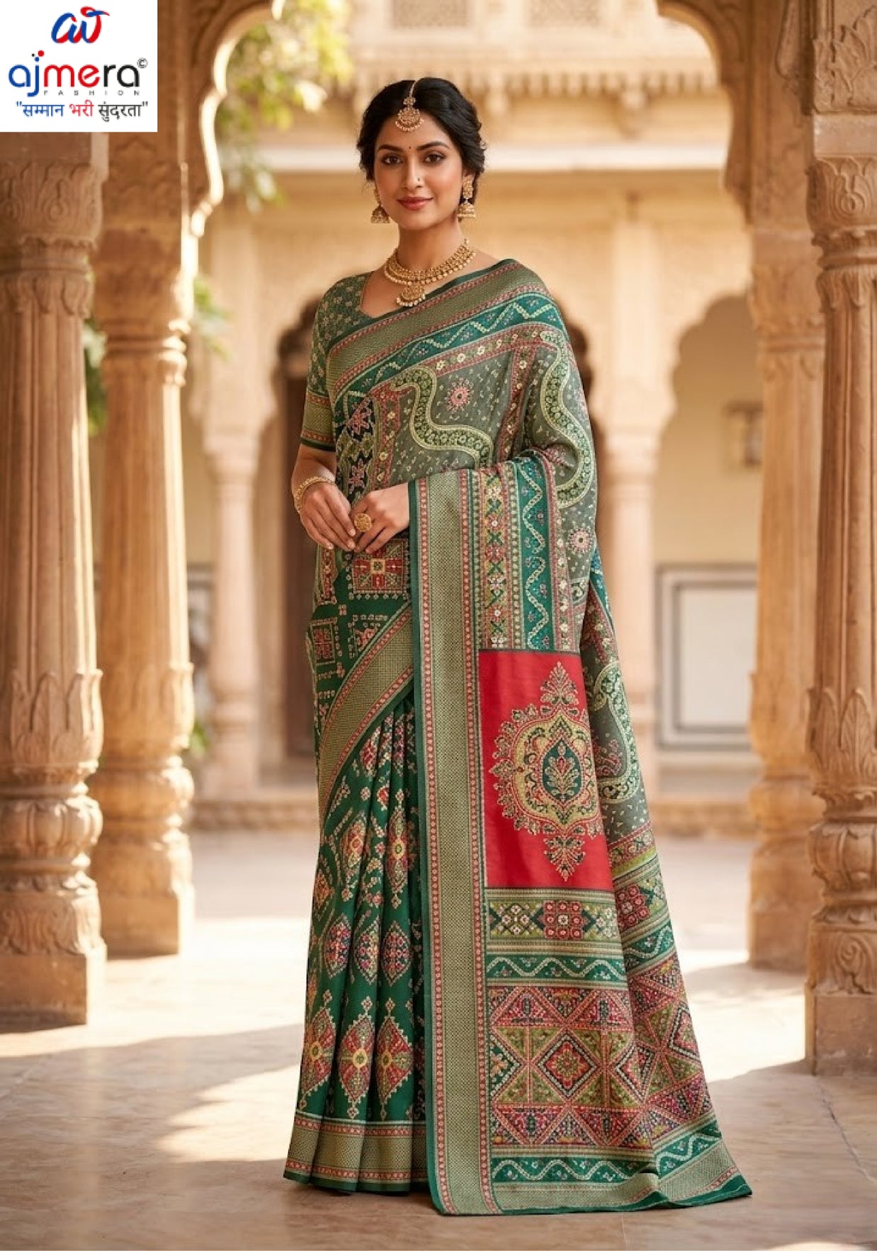 Designer Printed Saree with Blouse Piece for Special Occasions | SSR-FOCUS