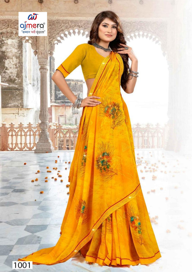 Beautiful Printed Saree with Blouse Piece for Cultural Celebrations | PRM-PRADEEP