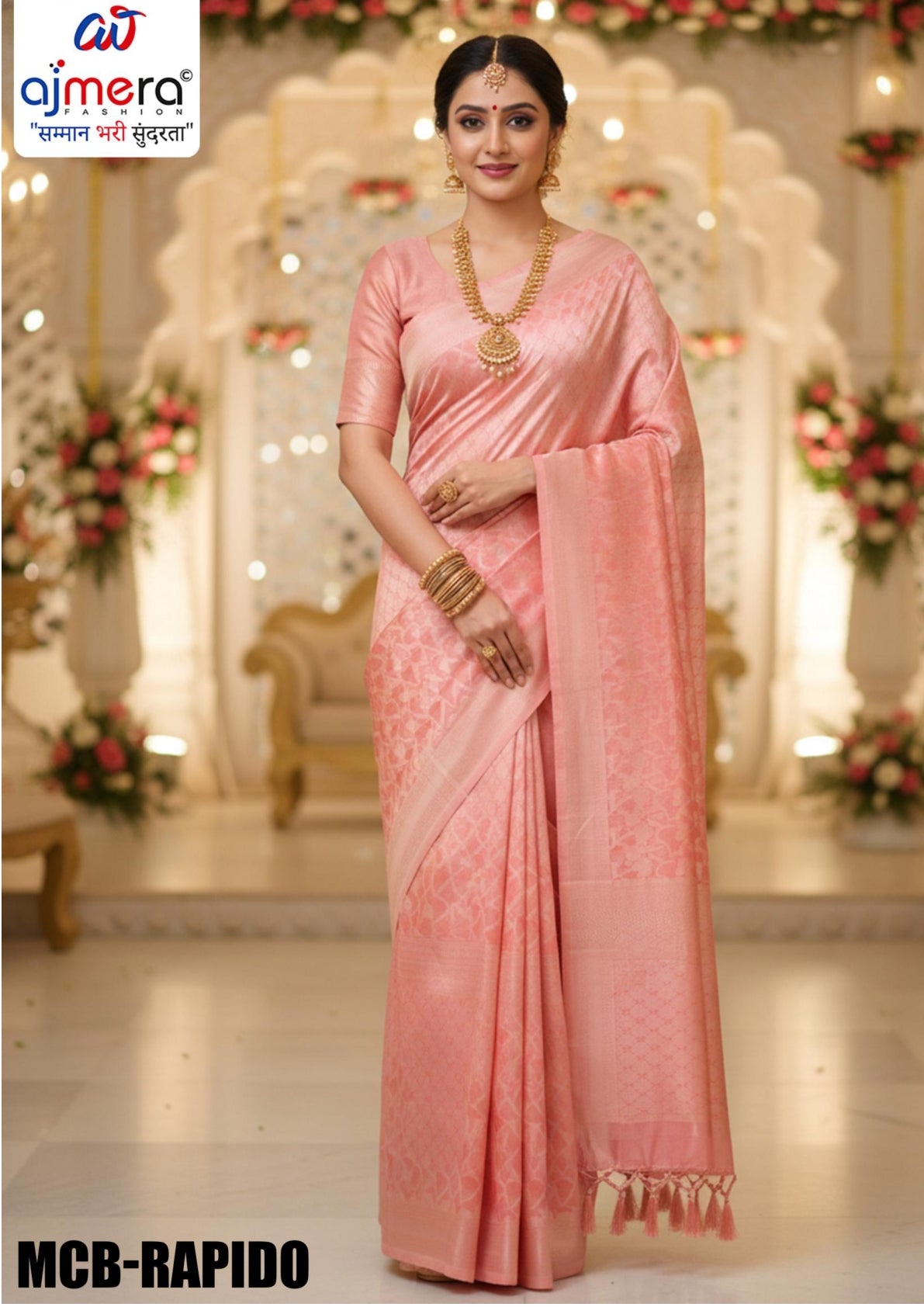 Premium Rapier Silk Matching Saree With Blouse Piece | MCB-RAPIDO