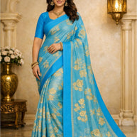 Trendy Printed Saree with Blouse Piece for Women’s Ethnic Wardrobe  | RDD-RUHANI