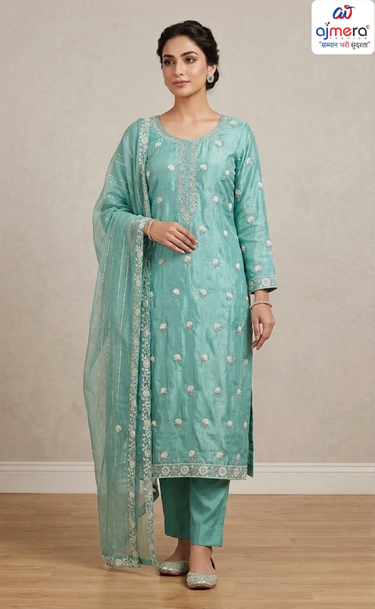 Luxury Glass Organza Unstitched Suit Set | VAA-THE COMPANY
