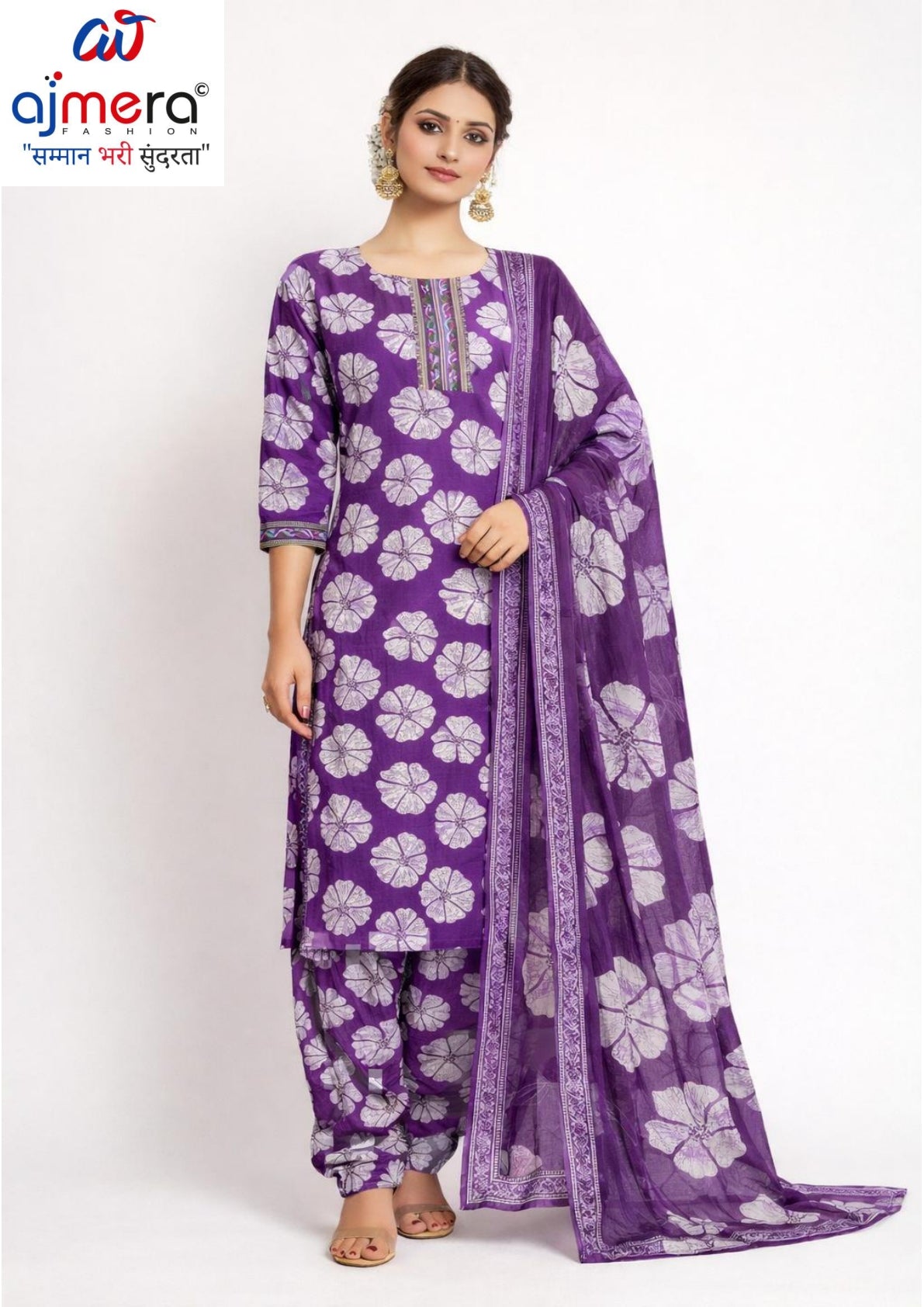 Premium Cotton Unstitched Suit Set | KRN-LADLEE