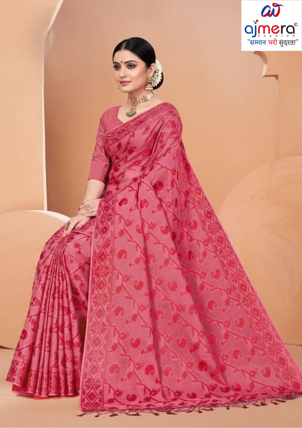 Pure Cotton Saree with Without Blouse for Premium Ethnic and Traditional Wear | MSS-SHIV KANHAKISHORI PESTAL
