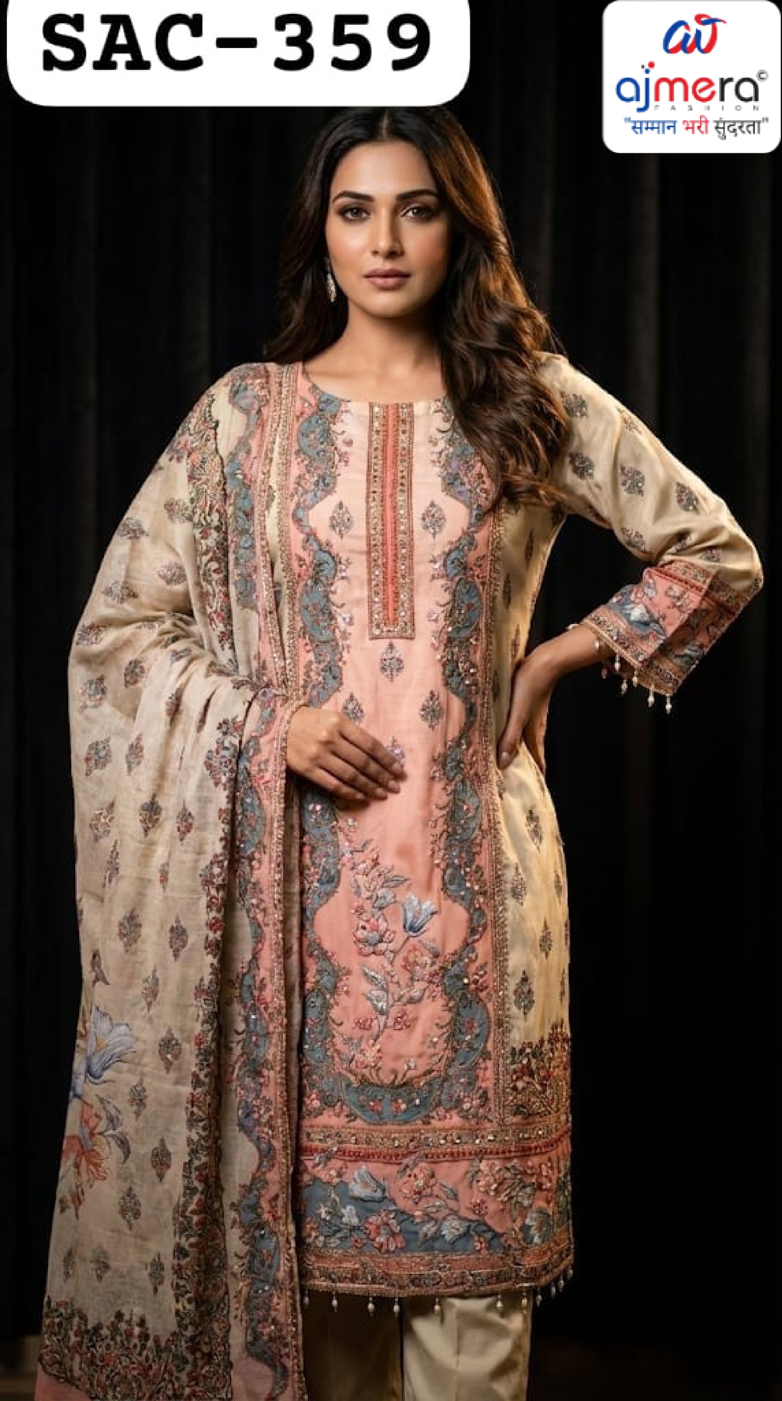 Plus Size Designer Kurti Set for Women | SRJ-SAC359