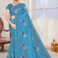 Graceful Printed Saree with Blouse Piece for Modern Ethnic Fashion  | SNR-LIBERTY