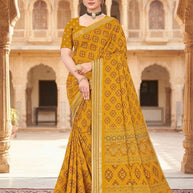 Fashionable Printed Saree with Blouse Piece for Festive Collection | GLC-KANCHI SILK-2