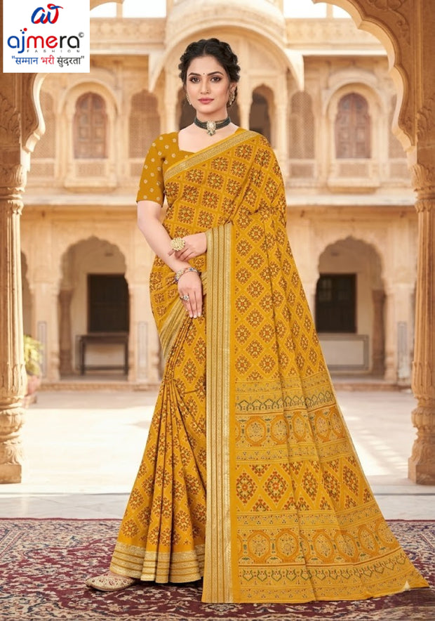 Fashionable Printed Saree with Blouse Piece for Festive Collection | GLC-KANCHI SILK-2