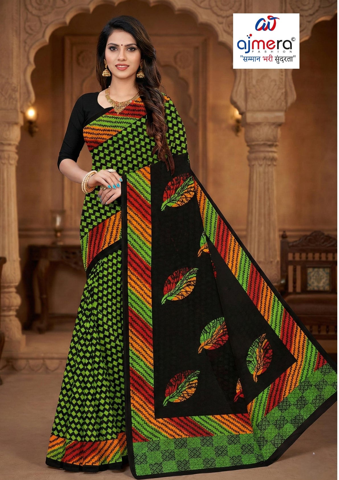 Printed Cotton Saree with Without Blouse for Premium Ethnic and Traditional Wear | TLS-DAMAN VOL-18