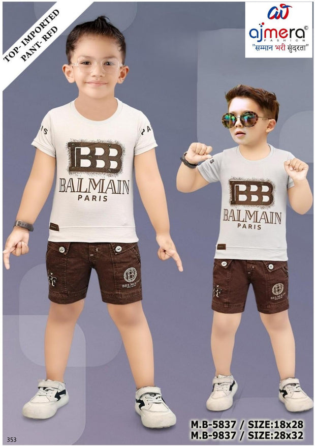 Wholesale Boys Cotton T-Shirt & Pant Set | SAP-MB5837