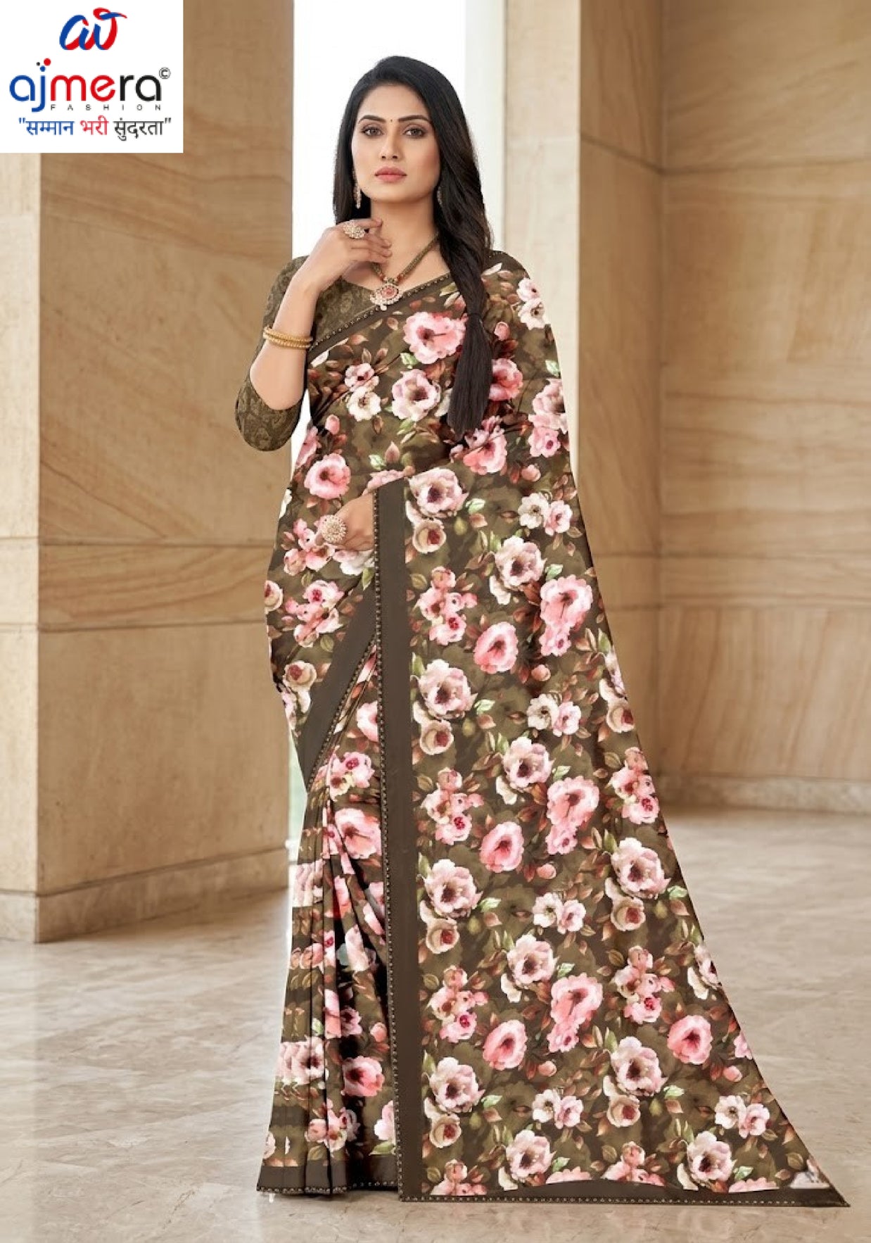 Contemporary Printed Saree with Blouse Piece for Premium Wear | GLC-VENUS