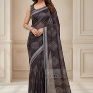 Printed Print Loose Saree with Blouse for Premium Ethnic and Traditional Wear | AHA-RAJLAXMI